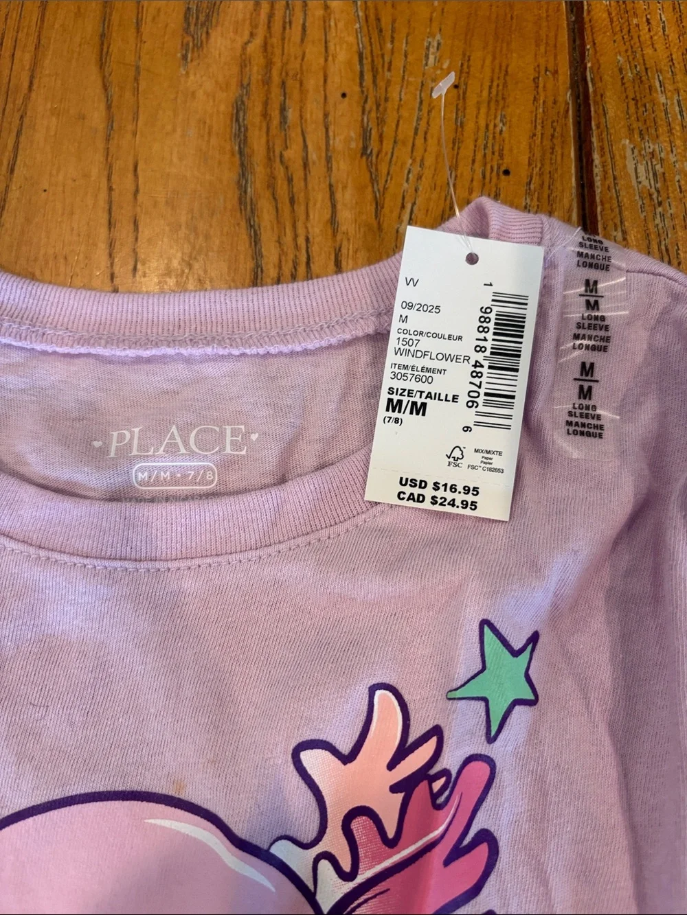 The Children's Place Pink Axolotl Graphic Long-Sleeve Tee